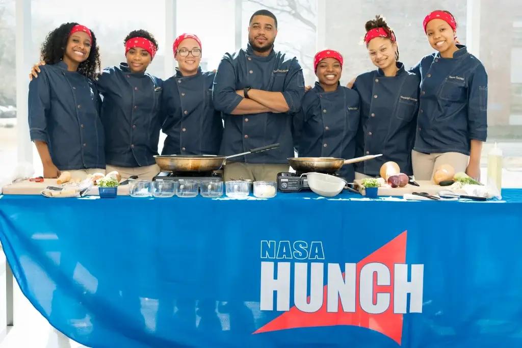 Phoebus High School of Hampton, Virginia, has won the 2019 NASA HUNCH Culinary Challenge with their organic harvest hash with butternut squash entrée. Credits: NASA/Mark Knopp